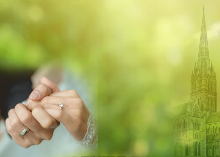 A couple's hands with a wedding ring